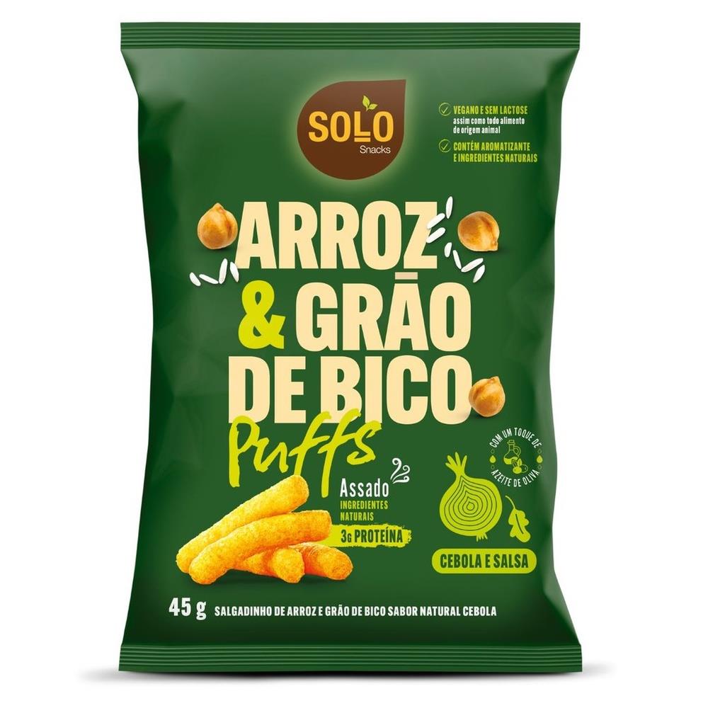 Snack Puffs Arroz e Grao de Bico Sabor Cebola e Salsa Solo 45g