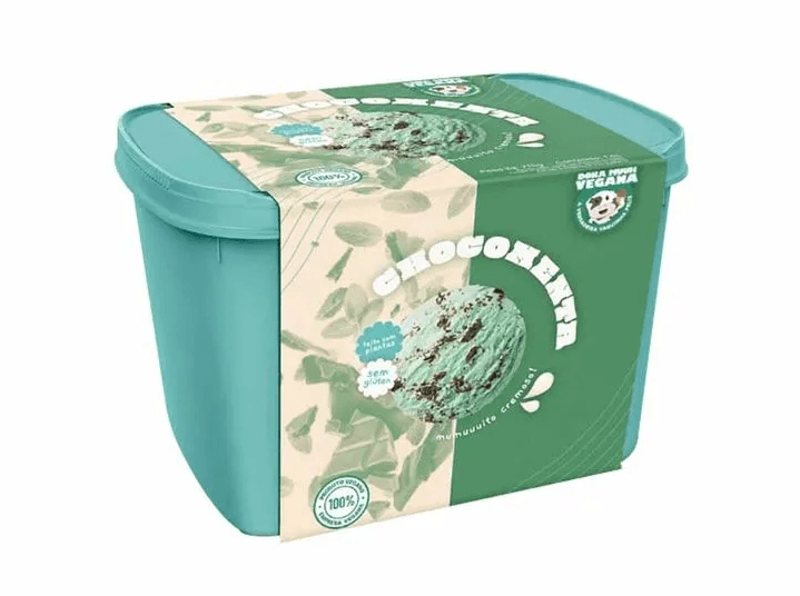 Sorvete Vegano Sabor Chocomenta Dona Muuh 1,5l refrig.