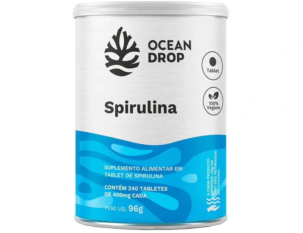 Spirulina 240 Capsulas Ocean Drop 500g