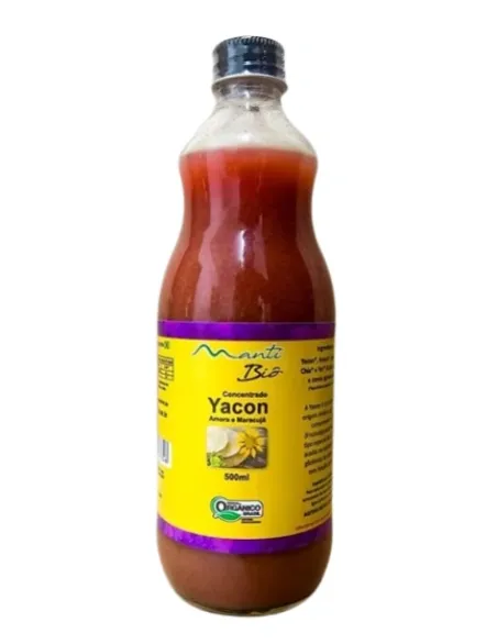 Suco Concentrado de Yacon Amora e Maracujá Manti Bio 500ml