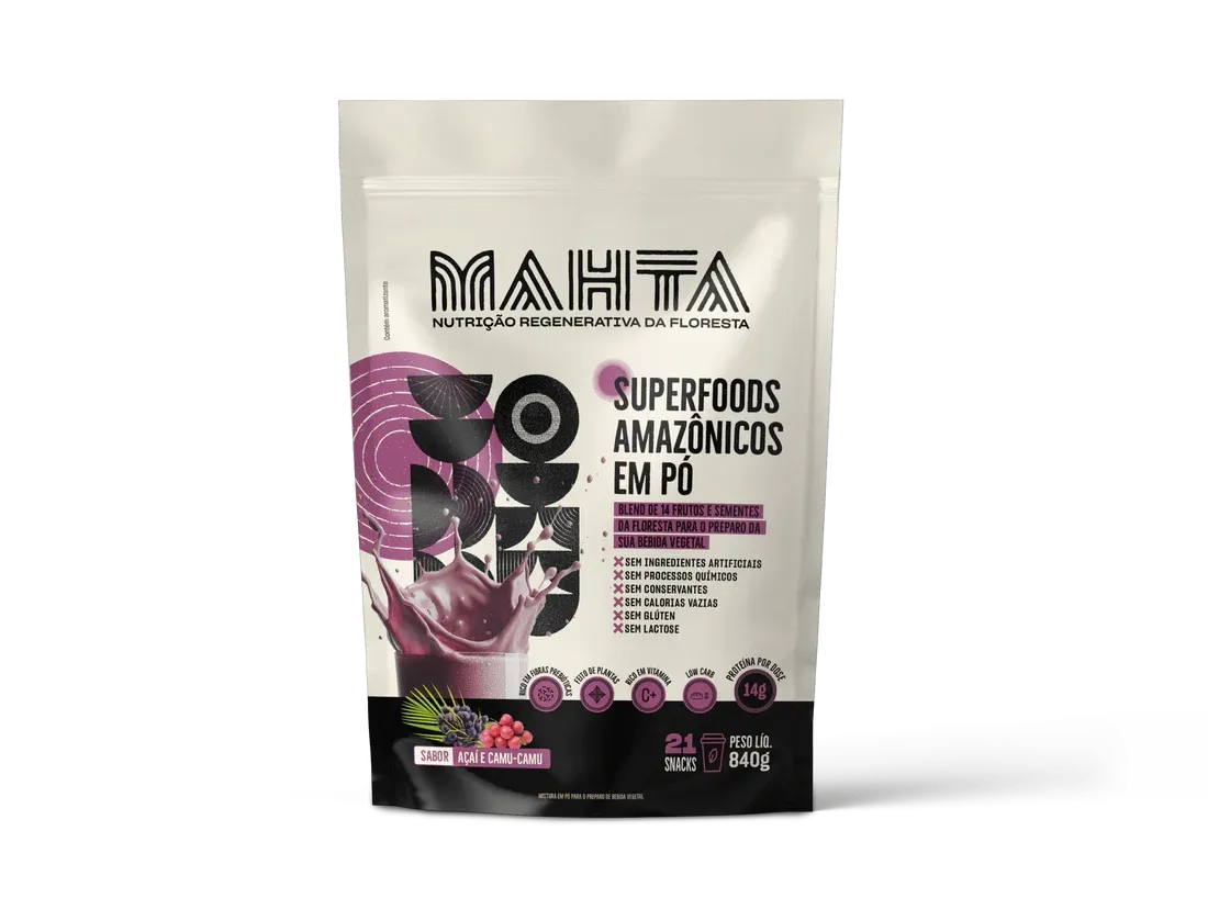 Superfoods Amazonicos em Pó Açaí e Camu-Camu Mahta 840g
