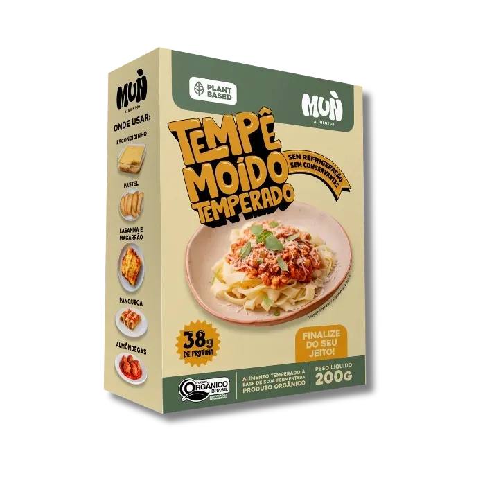 Tempê de Soja Moído Temperado Mun Alimentos 200g
