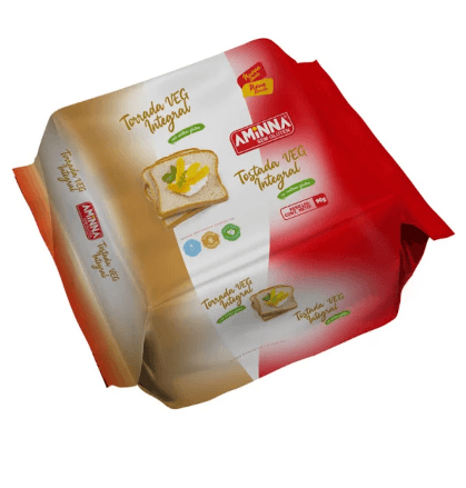 Torrada Veg Sem Gluten Integral Aminna 90g