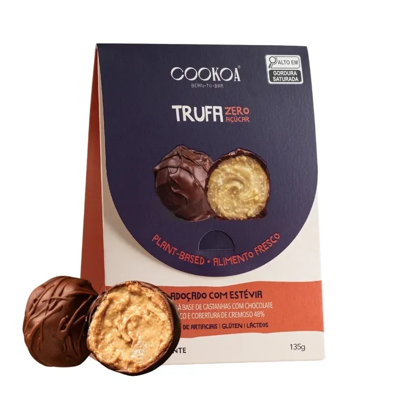 Trufa Recheadas Zero Cookoa 135g