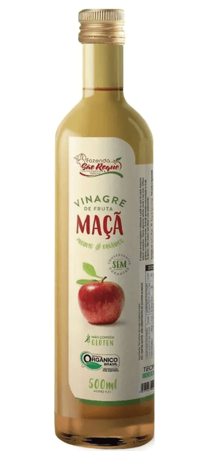 Vinagre de Fruta Maçã Orgânico Fazenda São Roque 500ml