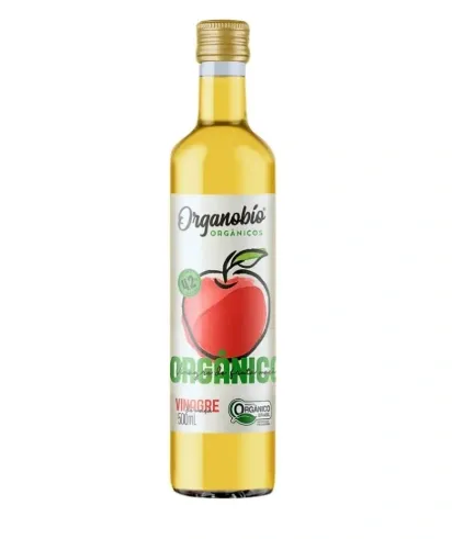 Vinagre Fruta de Maçã Orgânico Organobío 500ml