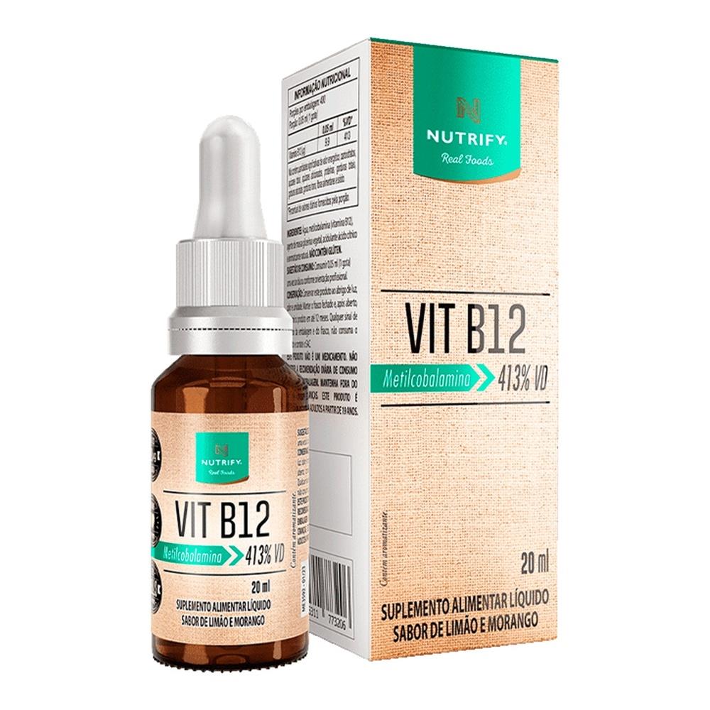 Vitamina B12 em gotas Limao e Morango 20g