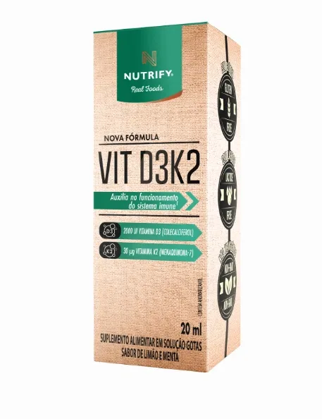 Vitamina D3K2 Em Gotas Nutrify 20Ml