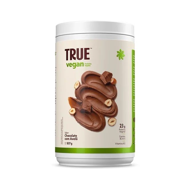 Proteína Isolada de Ervilha e Arroz Chocolate com Avelã True Vegan 837g