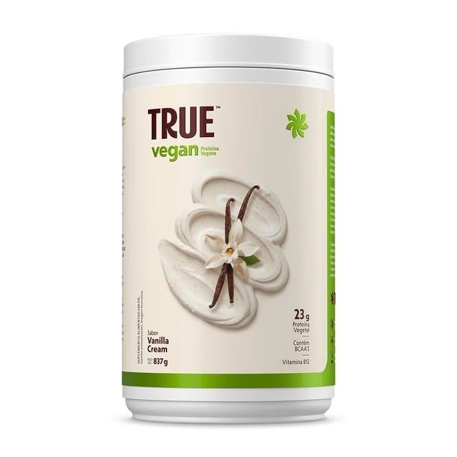Proteína Isolada de Ervilha e Arroz Vanilla Cream True Vegan 837g
