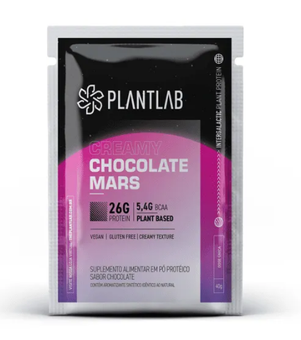 Proteína Vegetal Cremosa Chocolate  Sachê Plantlab 40g