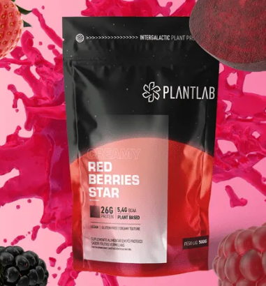 Proteína Vegetal Cremosa Red Berries Star Pantlab 500g