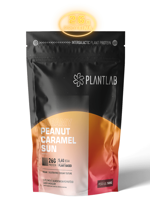 Proteína Vegetal Cremosa Peanut Caramel Plantlab 500g