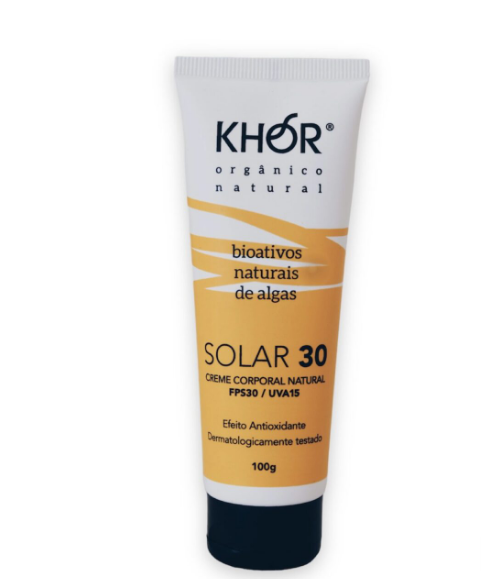 Protetor Solar natural Fps 30 Khor 100g
