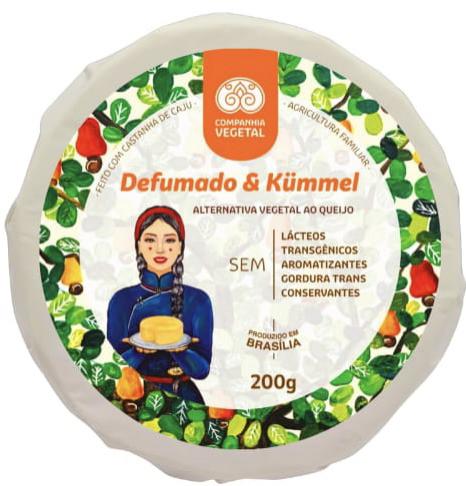 Queijo Vegano Defumado e Kummel Companhia Vegetal 200g refrig.