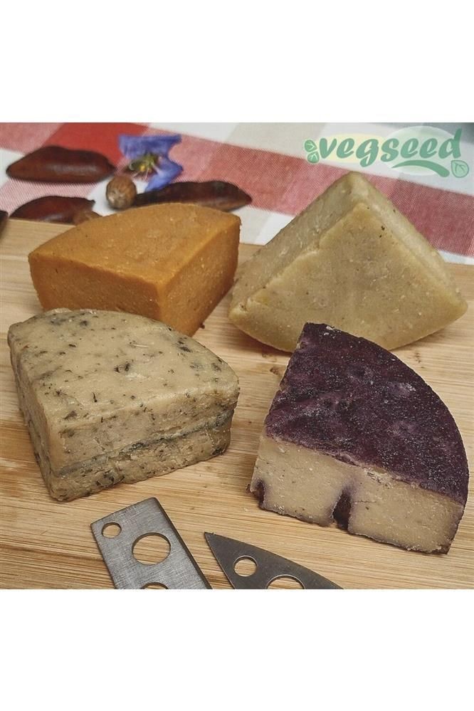 Queijo Vegano Napolitano Vegseed 230g 4 Sabores (Defumado, Vinho, Cheddar, Morbier Com Ervas) refrig.