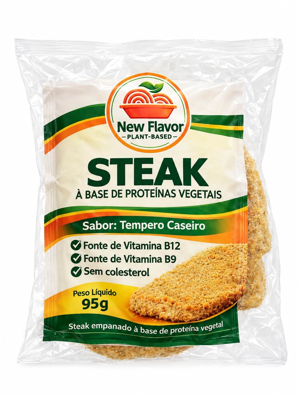 Steak Empanado Vegetal Novos Sabores 95g refrig.