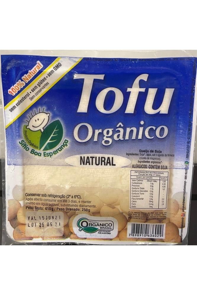 Tofu Orgânico Sitio Boa Esperança  250g refrig.