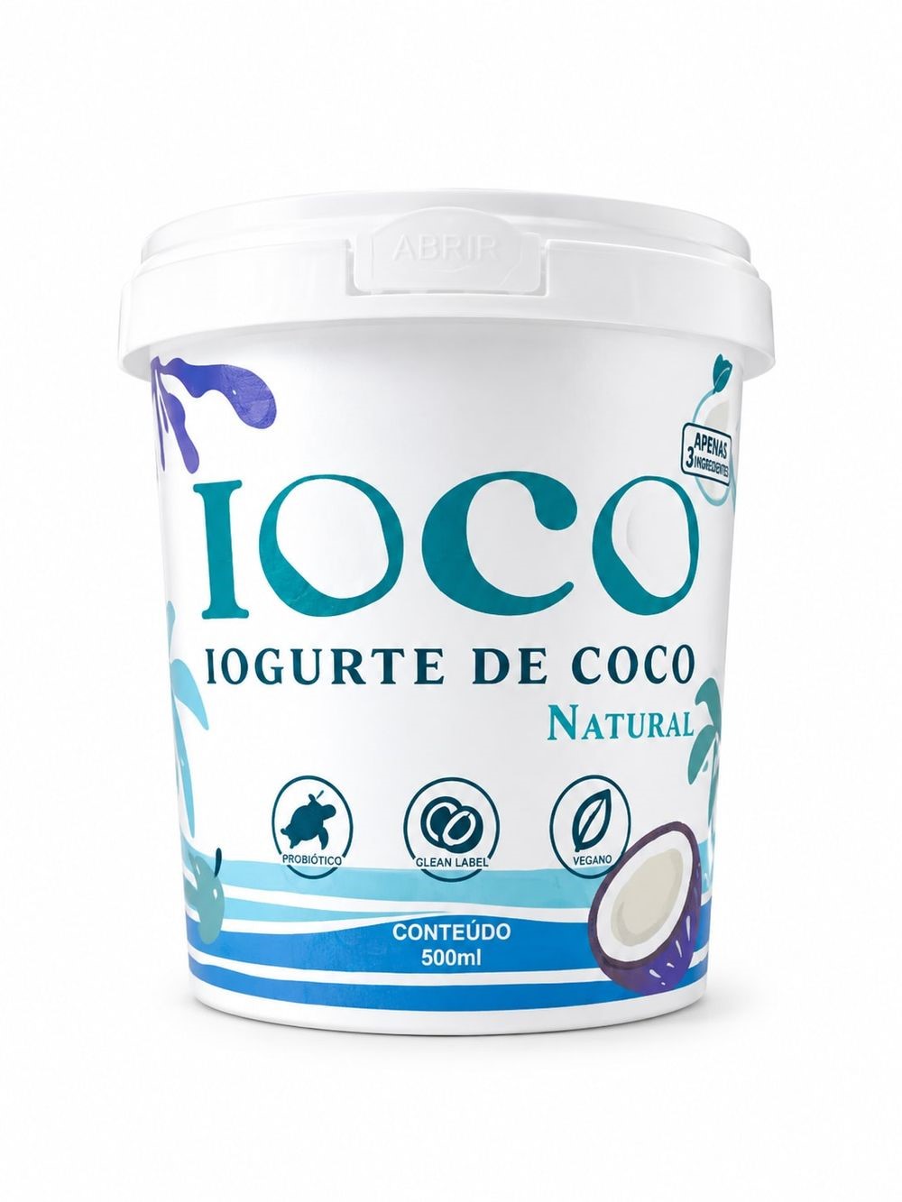 Yogurt de Coco Natural Ioco 500ml refrig.
