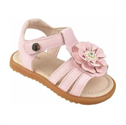 Sandália para Bebê Menina Sameka Flor Strass - Main Image