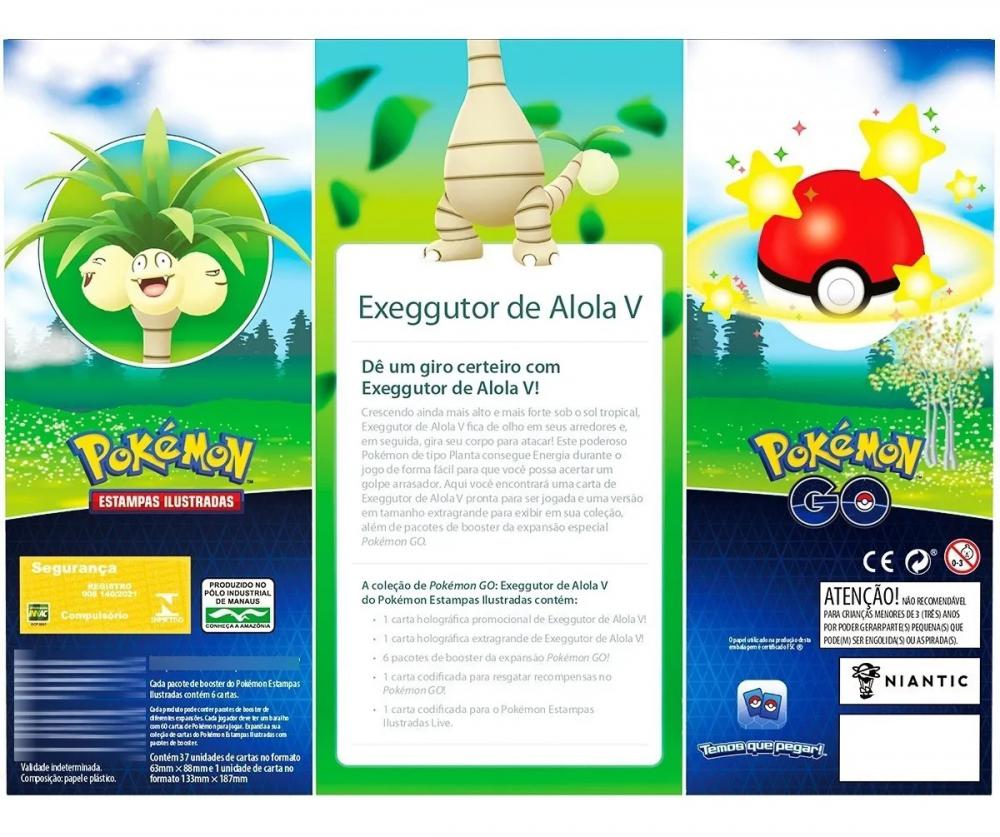 Box Pokemon GO Exeggutor de Alola V - Brasileira - Bragames