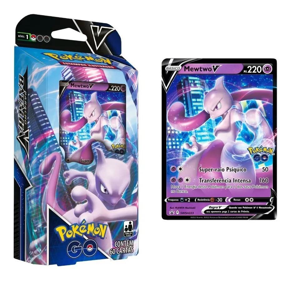 Card Game Pokémon TCG Deck Baralho de Batalha Mewtwo V - Copag