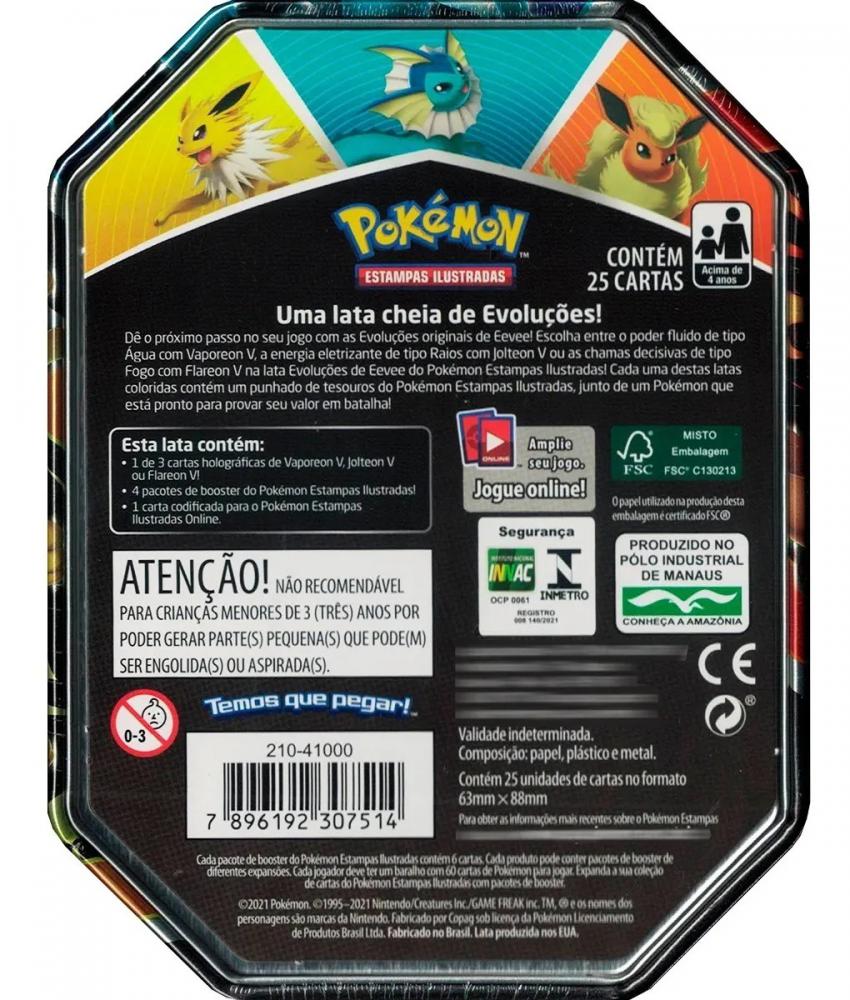 Jogo Copag Lata Cartas Pokemon