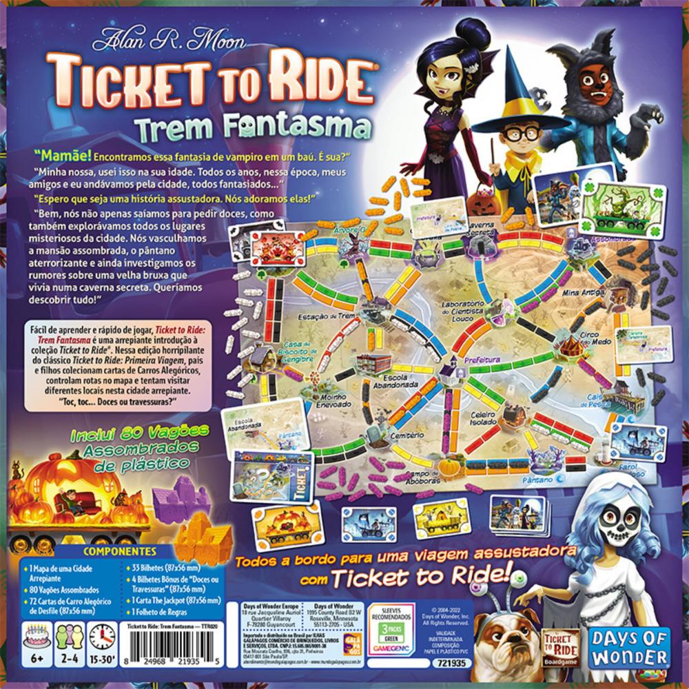 Ticket to Ride: Trem Fantasma - Jogo de Tabuleiro - Galápagos