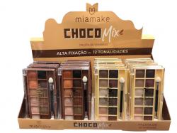 Paleta de Sombras 12 tonalidades Choco Mix Mia Make - 12g