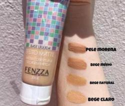 Base Líquida Efeito Matte Média Cobertura Fenzza 30ml