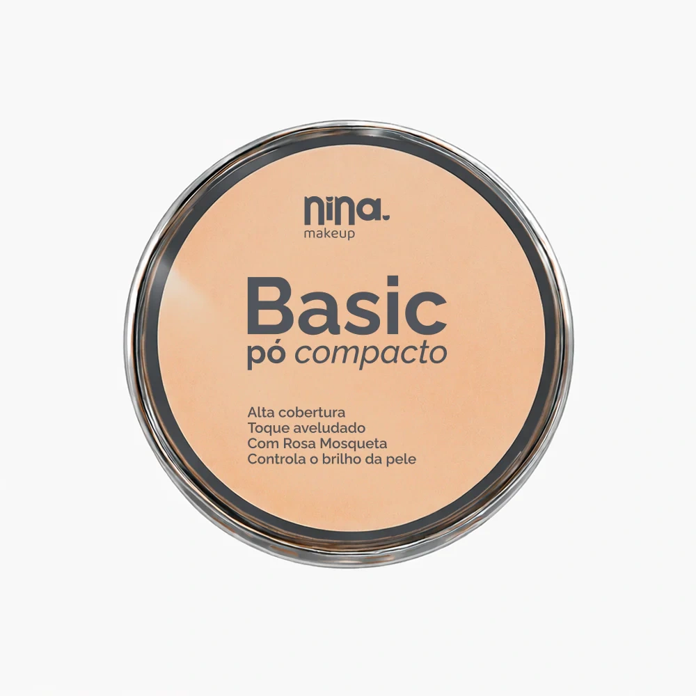 Pó Compacto Basic Cor 3 - Nina Makeup 9g