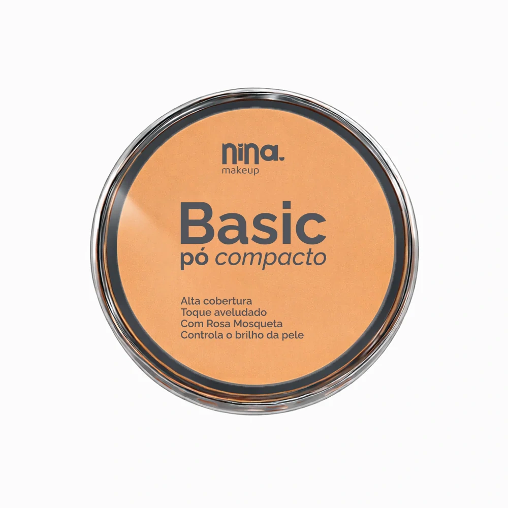 Pó Compacto Basic Cor 5 -Nina Makeup 9g