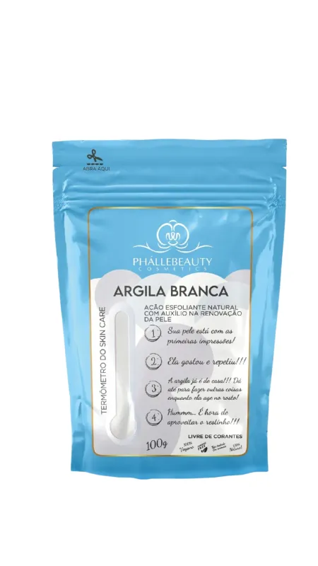 Argila Branca Phállebeauty Cosmetics 100g