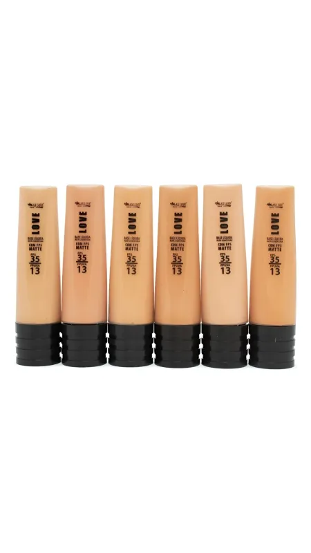 Base Líquida Alta Cobertura Matte Fps35 Fpuva13 Max Love 30ml