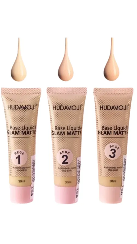 Base Líquida Glam Matte HudaMoji 30ml