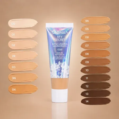 Base Líquida Hidratante My Secret Cor 02- Dalla Makeup 30g
