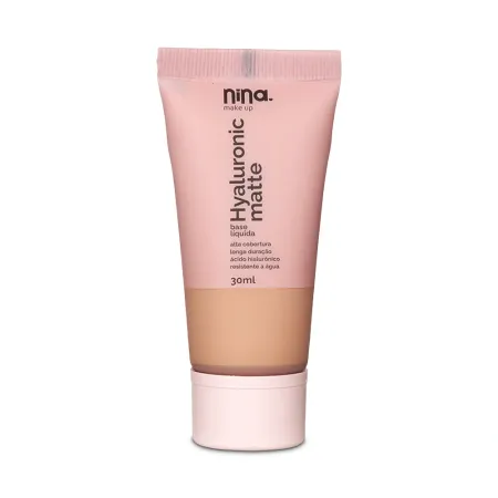 Base Líquida Hyaluronic Matte Cor 2.5 – Nina Makeup 30ml