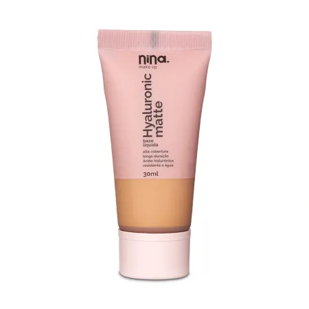 Base Líquida Hyaluronic Matte Cor 4- Nina Makeup 30ml