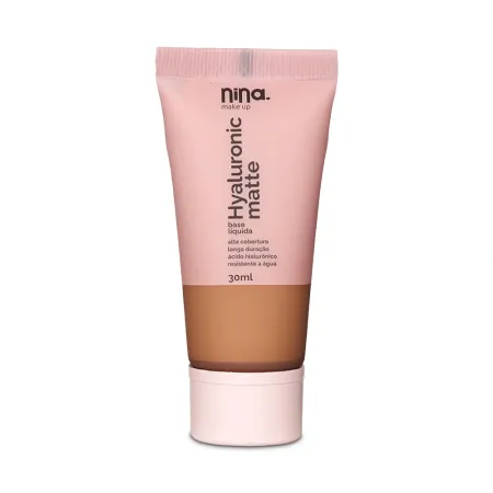 Base Líquida Hyaluronic Matte Cor 5.5 – Nina Makeup 30ml