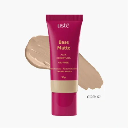 Base Matte Alta Cobertura Cor. 01- Uste 30g