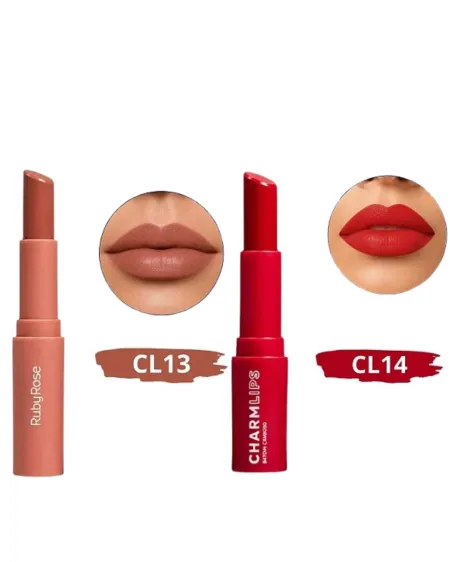 Batom Charm Lips G2- Ruby Rose