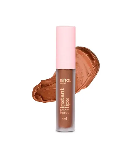 Batom Líquido Instant Lips Doce Desejo - Nina Makeup 4ml