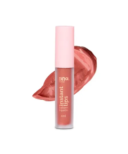 Batom Líquido Instant Lips Essencia - Nina Makeup 4ml