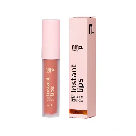 Batom Líquido Instant Lips Essencia - Nina Makeup 4ml