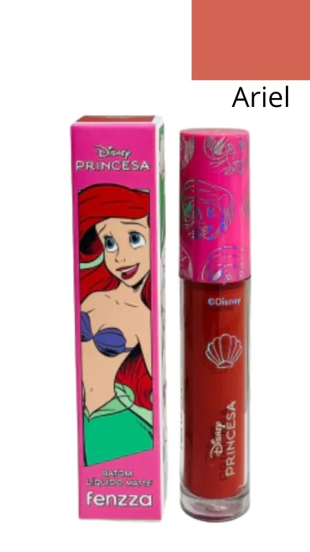 Batom Líquido Matte Princesas Disney Fenzza