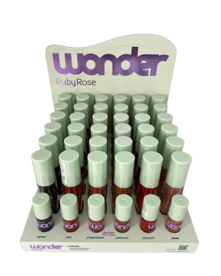 Batom Líquido Wonder Soul Box C/36Unid- Ruby Rose