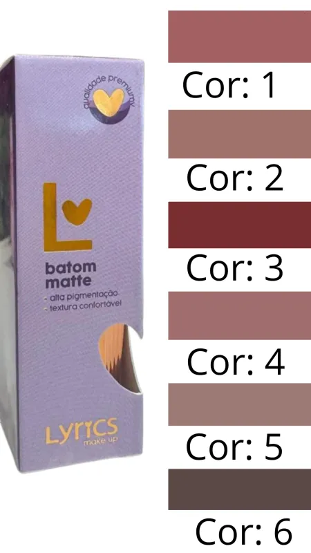 Batom Matte Lyrics Cosmetics 6g