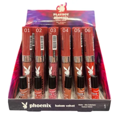 Batom Velvet Matte Alta Cobertura Phoenix - PlayBoy 2.4g