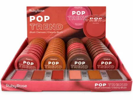 Blush Cremoso Pop Trend Box C/36Unid- Ruby Rose