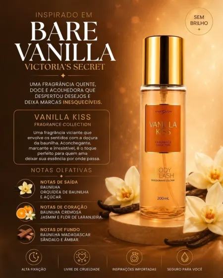 Body Splash Vanilla Kiss- Ana Glow 200ml
